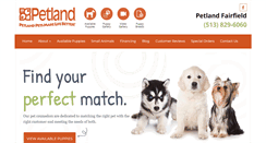 Desktop Screenshot of petlandfairfield.com